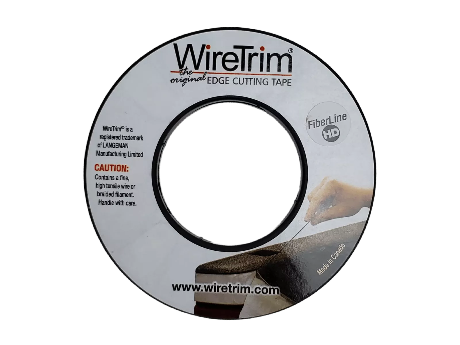 Fiber Line edge cutting tape, a specialized product supplied by U.S. Linings for precise application of our spray-on bedliner, showcasing its thin profile and exceptional performance.